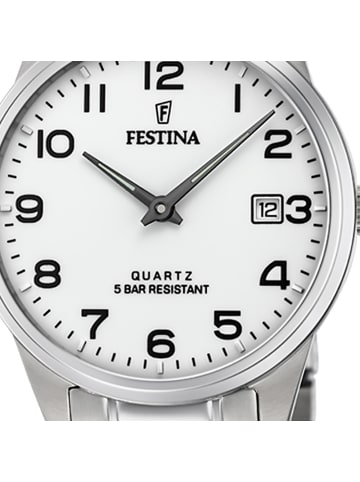 Festina Analog-Armbanduhr Festina Klassik silber mittel (ca. 31mm)