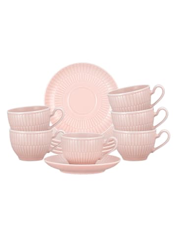 Seltmann Weiden 6er Set Espressotassen mit Untertassen Amina 100 ml in Rosé