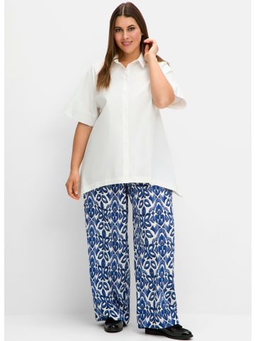 sheego Hose lang in ecru-gemustert