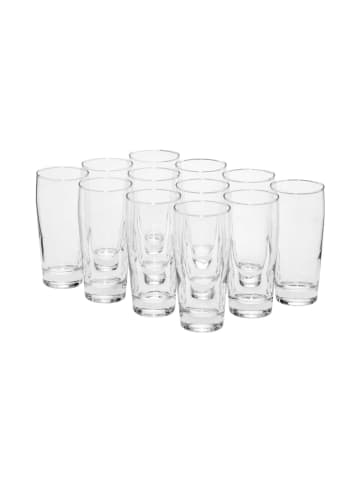 VAN WELL 12er Set Willi Becher geeicht Willy 0,2 l transparent in transparent