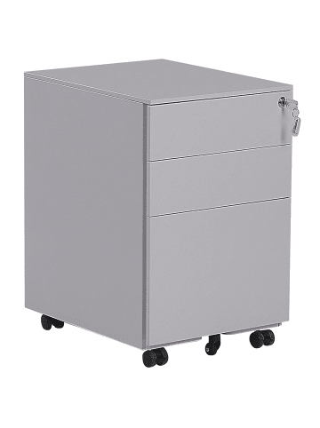 Beliani Büroschränke CAMI in Grau - (W) 39 x (H) 60 x (L) 50 cm