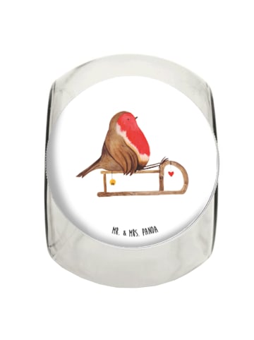 Mr. & Mrs. Panda Teedose Rotkehlchen Schlitten ohne Spruch in Weiß