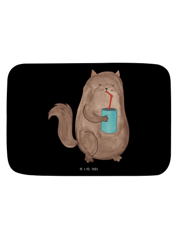 Mr. & Mrs. Panda Badematte Katze Dose ohne Spruch in Schwarz