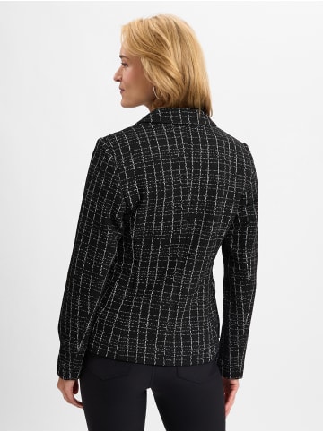 comma Blazer in schwarz weiß