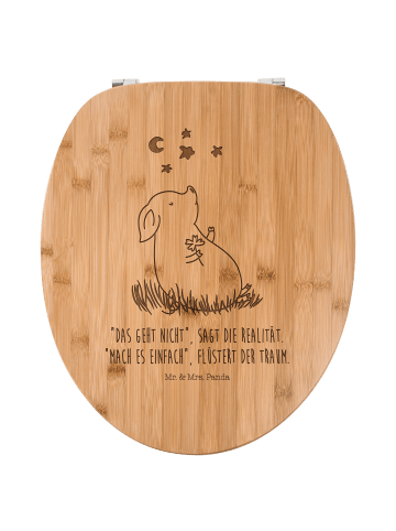 Mr. & Mrs. Panda Toilettendeckel Schwein Glück mit Spruch in Transparent