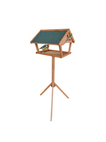 relaxdays Vogelfutterhaus in Orange/ Grün - (B)66 x (H)137 x (T)59 cm