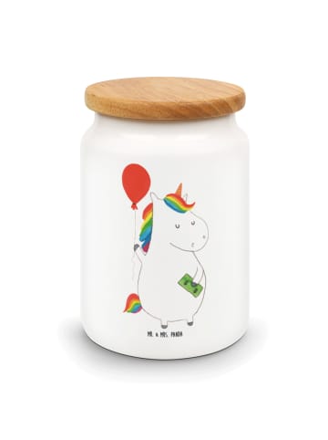 Mr. & Mrs. Panda Kaffeedose Einhorn Luftballon ohne Spruch in Weiß