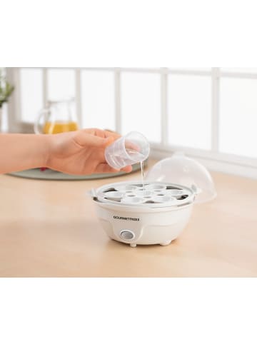 Gourmet Maxx Eierkocher für 7 Eier 350W weiß  Weiß