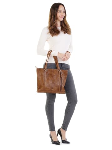Bodenschatz Shopper echt Leder in cognac