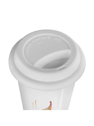 Mr. & Mrs. Panda ToGo Kaffeebecher Nachtfalter Fähnchen ohne Spruch in Weiß