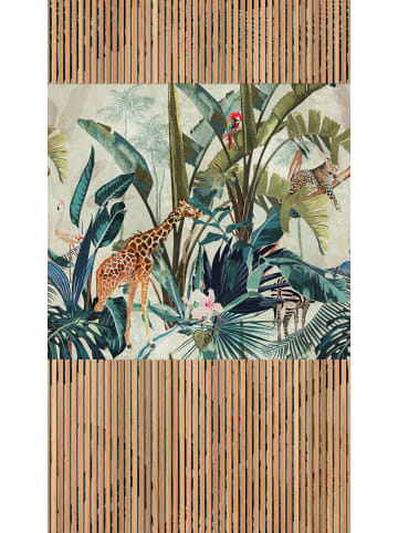 A.S. Création Tapete Safari Scene in Holz-Grün