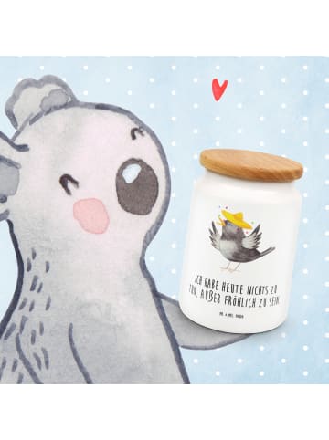 Mr. & Mrs. Panda Kaffeedose Rabe Sombrero mit Spruch in Weiß