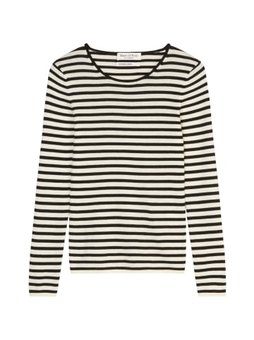 Marc O'Polo Gestreifter Feinstrickpullover slim in Stripe/creamy white