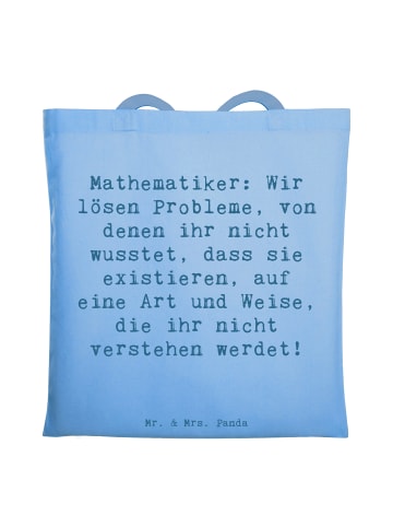 Mr. & Mrs. Panda Tragetasche Spruch Mathematiker Magie mit Spruch in Sky Blue