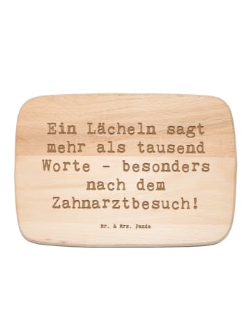 Mr. & Mrs. Panda Holzschneidebrett Spruch Zahnärztin Lächeln mit... in Transparent