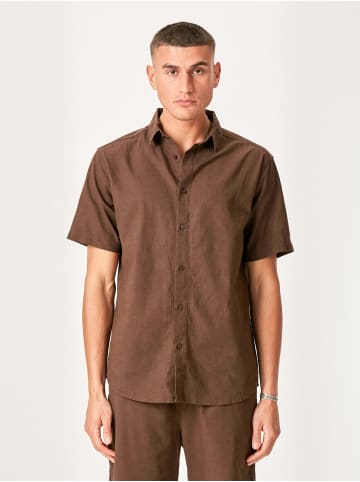 TeeShoppen Hemd Linen Blend in Coffee