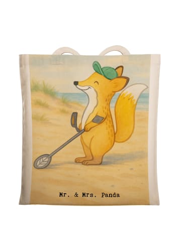 Mr. & Mrs. Panda Jutebeutel Fuchs Metalldetektor Design ohne Spruch in Weiß