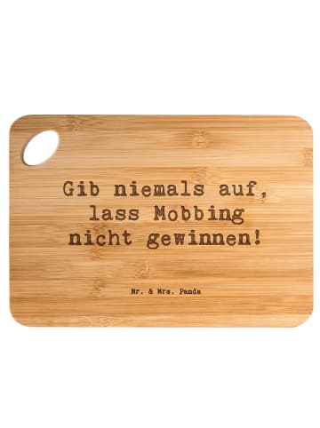 Mr. & Mrs. Panda Servierplatte Spruch Mobbing bewältigen mit Spruch in Braun