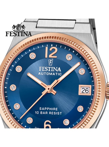 Festina Analog-Armbanduhr Festina Swiss Made silber mittel (ca. 35mm)