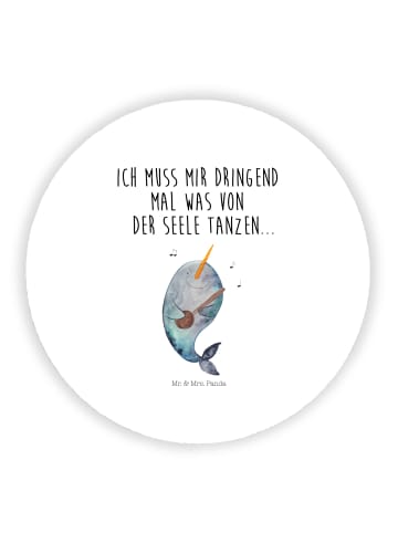 Mr. & Mrs. Panda Pinnwand Magnet Narwal Gitarre mit Spruch in Weiß