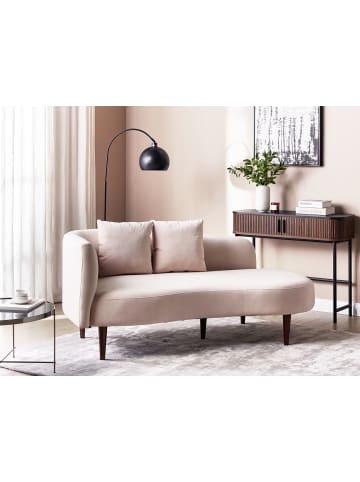 Beliani Chaiselongue CHAUMONT in Rosa/Braun - (W) 168 x (H) 75 x (L) 66 cm