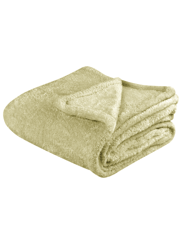 Beliani Kuscheldecke NAMDU in Grün - (W) 125 x (H) 0.5 x (L) 150 cm