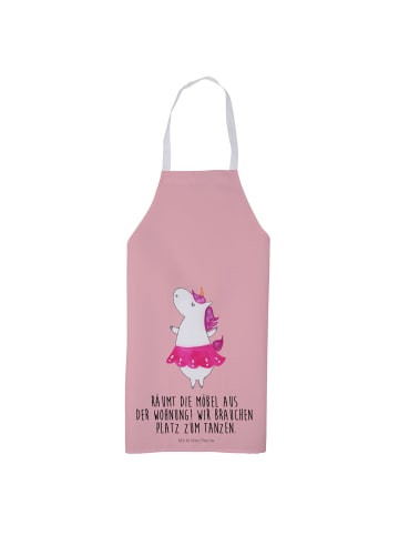 Mr. & Mrs. Panda Grillschürze Einhorn Ballerina mit Spruch in Rot Pastell