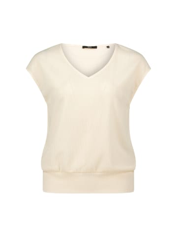 Zero  Plissee-Shirt mit V-Ausschnitt in Eggnog