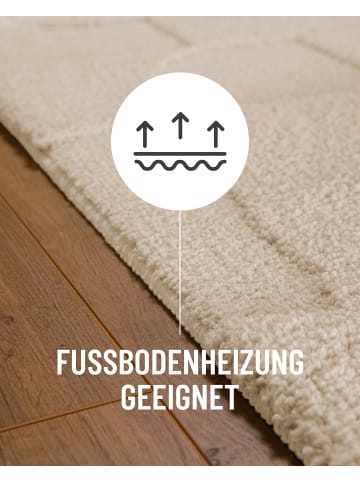Wecon Home Badteppich Davie in creme weiß