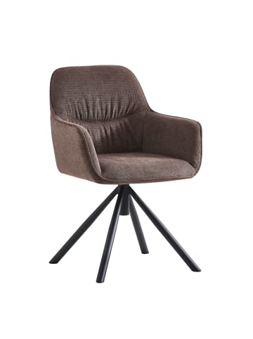 B&D Home Drehstuhl LATONA in Cappuccino - (B)58 x (H)85 x (T)60 cm
