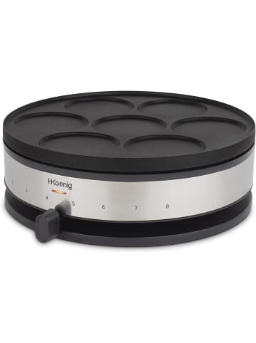 HKoenig Crepe-Maker mit 33 cm Backfläche und Wendeplatte KREP56