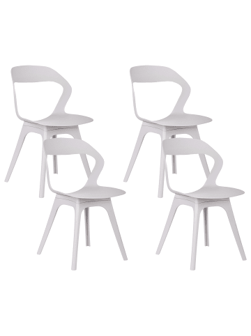 Beliani 4er-Set Gartenstuhl LACHANIA in Beige