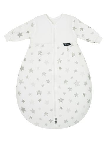Alvi Schlafsack Mäxchen Thermo mit Arm Exklusiv in Silver Stars Silbergrau