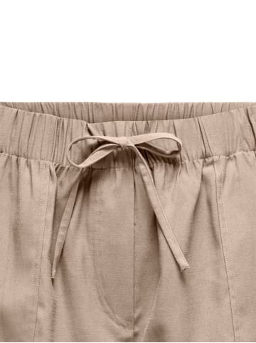 JACQUELINE de YONG Shorts elastische Taille Kordelzug Seitentaschen bequem in Braun