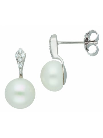 Adeliás Damen 925 Silber Ohrringe / Ohrstecker mit Zirkonia in silber
