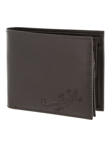 oxmox Leather Geldbörse RFID Schutz Leder 12 cm braun-lizard