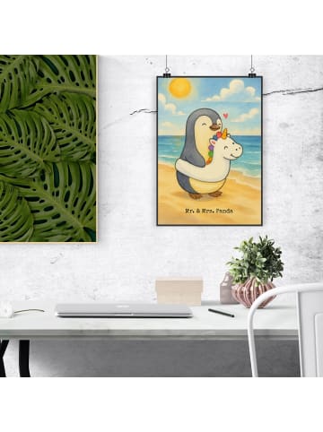 Mr. & Mrs. Panda Bild Pinguin Schwimmring Design ohne Spruch in Weiß
