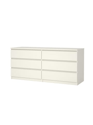 ebuy24 Kommode Noulan Weiß 154 x 50 cm