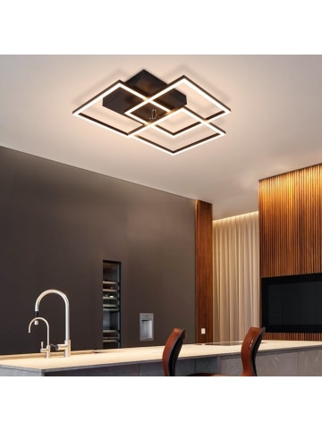 ZMH Deckenleuchte LED in Schwarz 36W Dimmbar mit Fernbedienung Modern