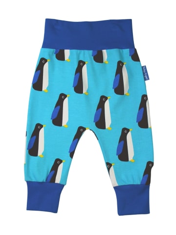 Toby Tiger Hose mit Pinguin Print in blau