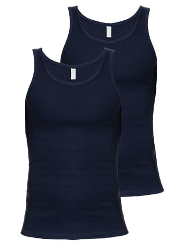 Haasis Bodywear 2er-Set: Unterhemd in navy