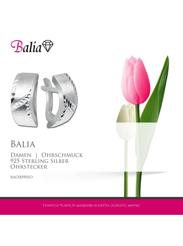 BALIA Silber 925 Damen Ohrstecker Gewölbt Ohrring