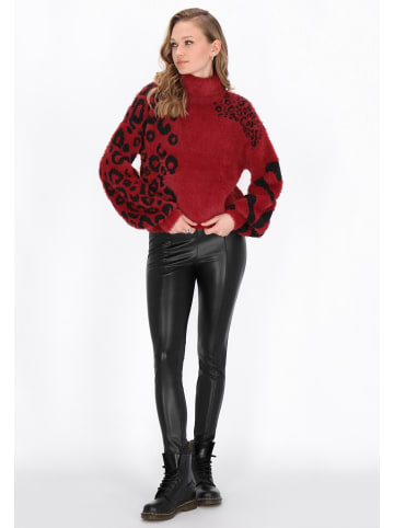 myMo ROCKS Women Sweater in burgundy black