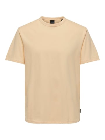 Only&Sons Weiches Rundhals T-Shirt Kurzarm ONSSMART Basic Shirt in Gelb