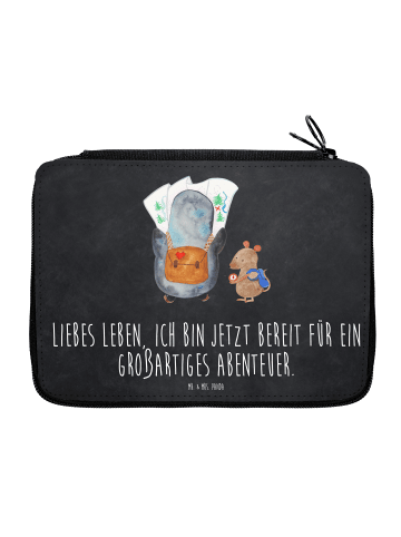 Mr. & Mrs. Panda Schreibmappe Pinguin & Maus Wanderer mit Spruch in Kreidetafel