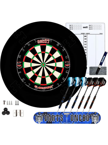 COFI 1453 Dartscheibe mit 6 Dartpfeile in Mehrfarbig