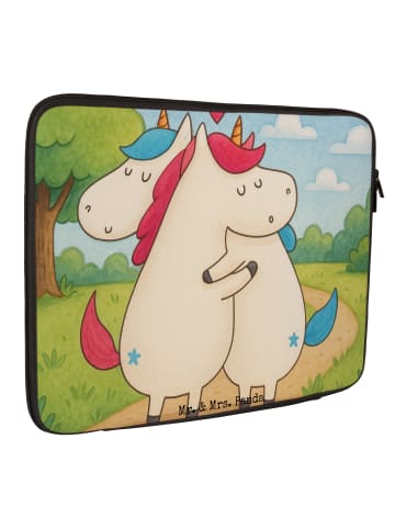 Mr. & Mrs. Panda Laptoptasche Einhorn Mitteilung Design ohne Spruch in Weiß