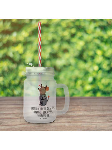 Mr. & Mrs. Panda Trinkglas Stier Astrologie mit Spruch in Transparent