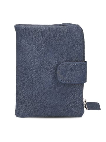 Zwei Mademoiselle Geldbörse 10 cm in nubuk blue