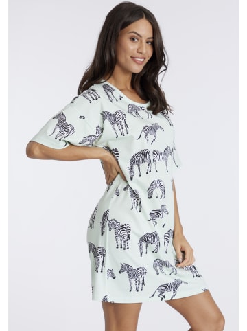 VIVANCE DREAMS Sleepshirt in mint-gemustert